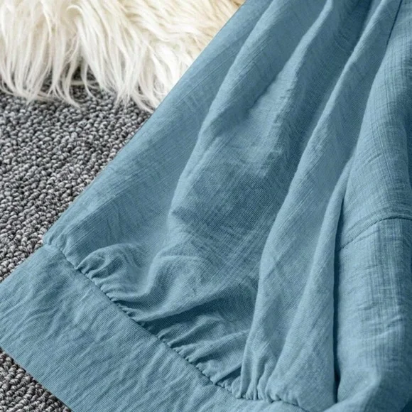 Embroidered Blue Women's Top - Picture 3 of 5